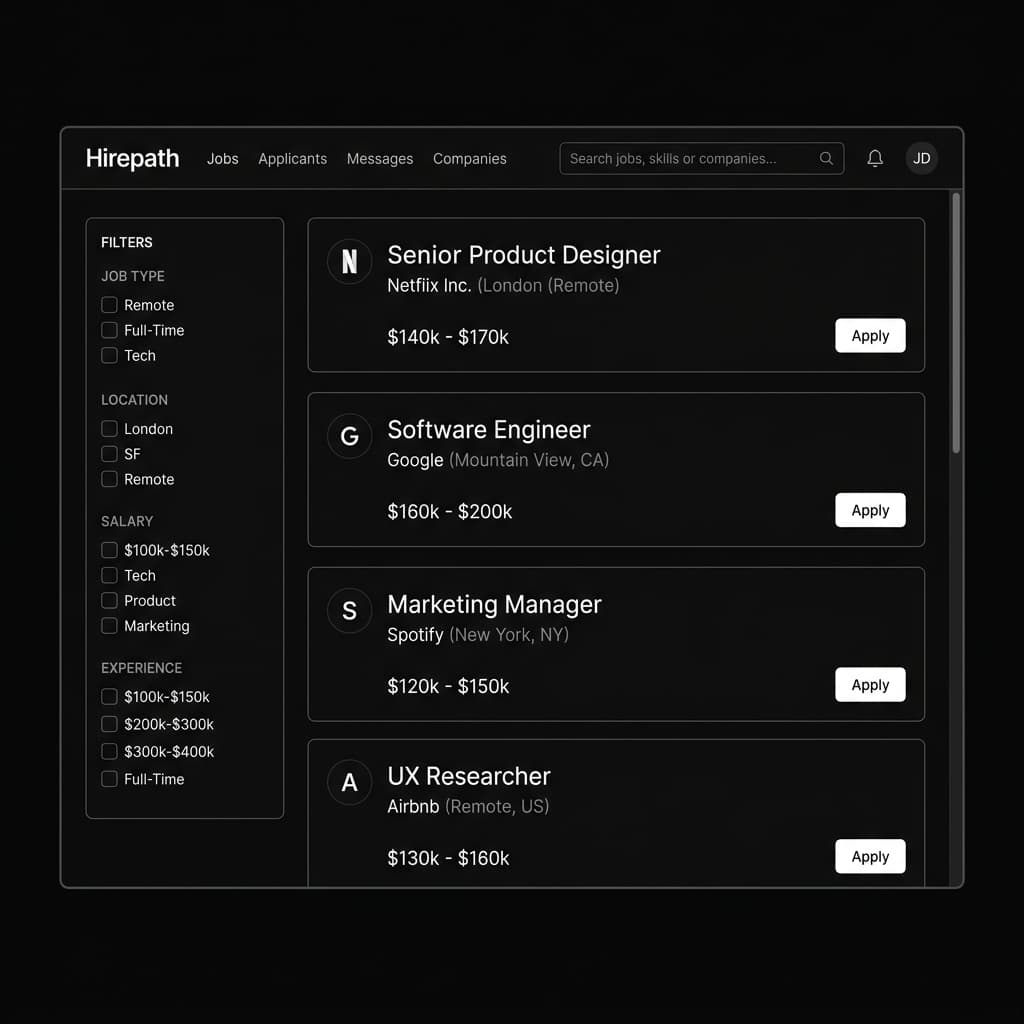Hirepath screenshot